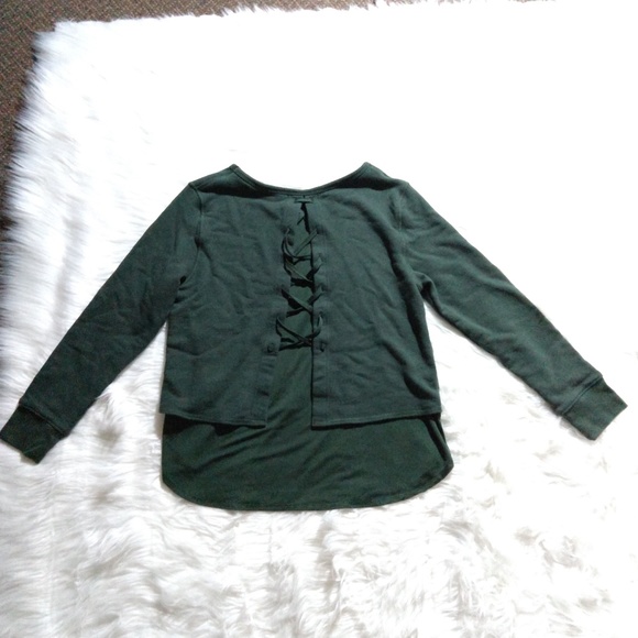 AVIA french terry lace up back pullover sweatshirt - Picture 5 of 8